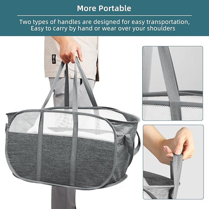 Collapsible Laundry Baskets, Tear Proof Pop Up Laundry Hamper