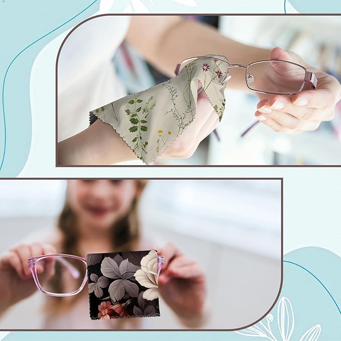 6 PCS Glasses Cleaning Cloth Eyeglass Lens Microfiber Cleaning Cloth Reusable
