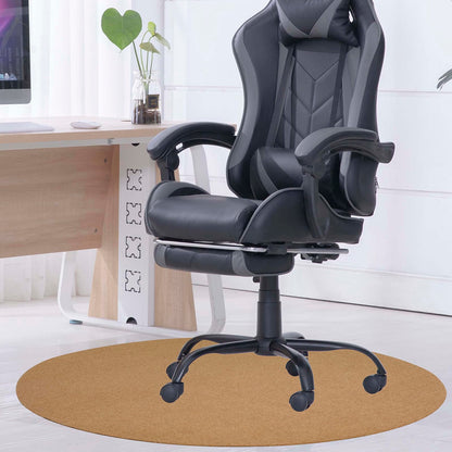 Office Chair Mat for Low Flat Pile Carpet/Hardwood Floor, Round 39"x39" Non-Slip & Noise Reducing Carpet Floor Protector Mat (Coffee Brown)