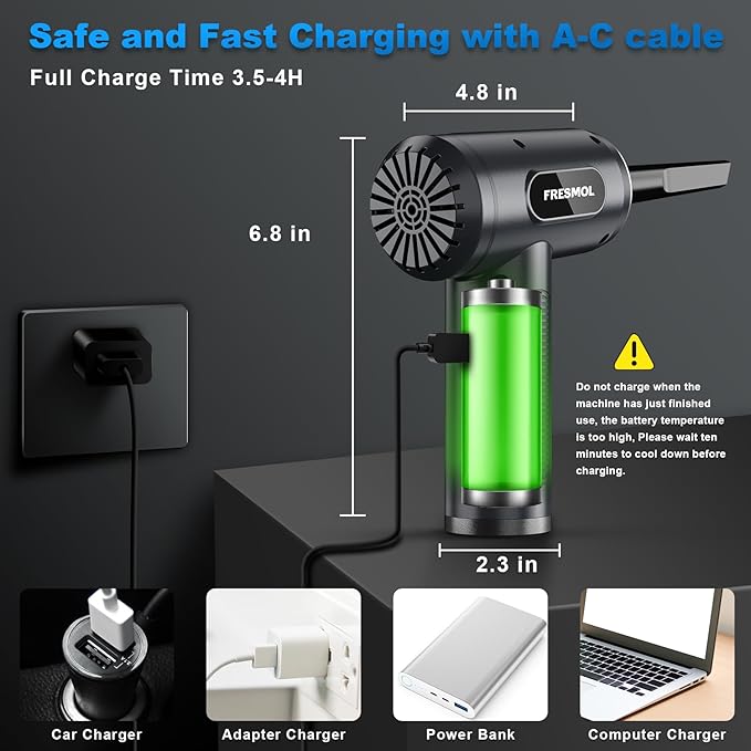 Compressed Air Duster-3 Gear Adjustable 100000RPM Electric Air Duster