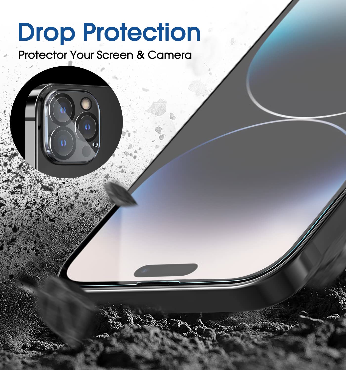 amFilm Easiest Installation OneTouch for iPhone 14 Pro [6.1 Inch] Screen Protector Tempered Glass, Auto-Alignment Tech, Bubble Free and Full Coverage Case Friendly, Anti-Scratch 2 Pack