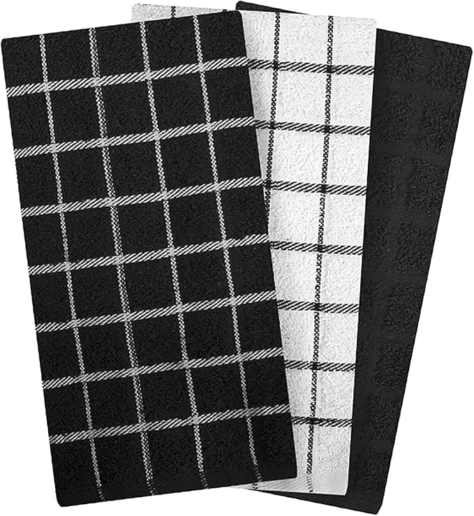 Ritz Premium 100% Cotton Terry Check Kitchen Dish Towels
