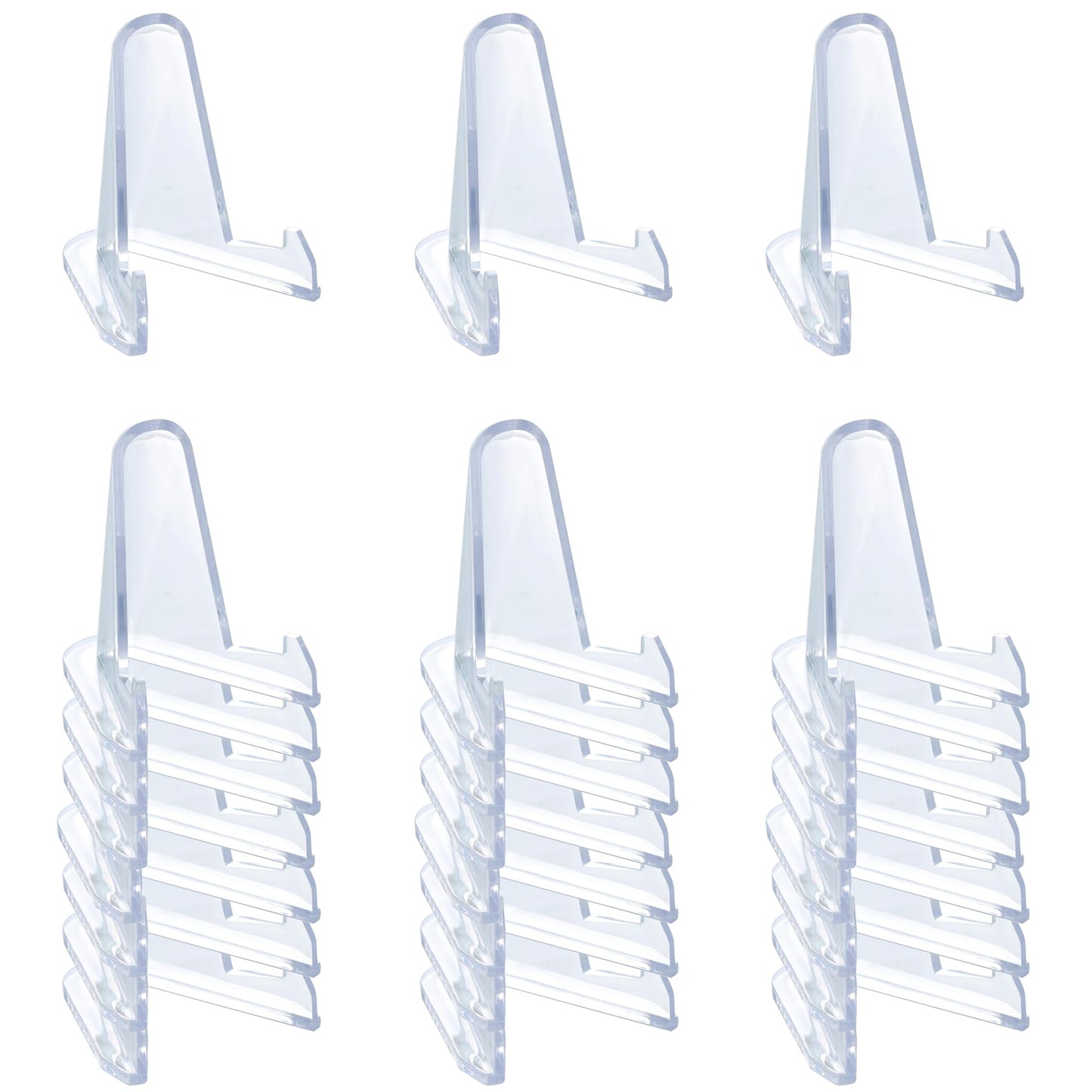 24 Packs Thickened edition (2.3 Inch) Acrylic Card stands, Card Holder Display Stand,Coin Display stand, for Display Magnetic Card Holder,Challenge Medals, Baseball Cards, Sports Cards, Trading Cards