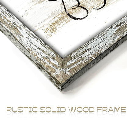 Inspirational Bible Verses Wall Art: Wooden Christian Signs Framed Print Decor Religious Scripture Artwork Psalm 150-6 Lord Quotes Picture for Bedroom Living Room Home
