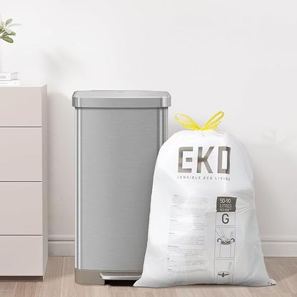 EKO 21 Gallon / 50-90 Liter, Extra-Strong Garbage Bags, Lemon Zest Scent