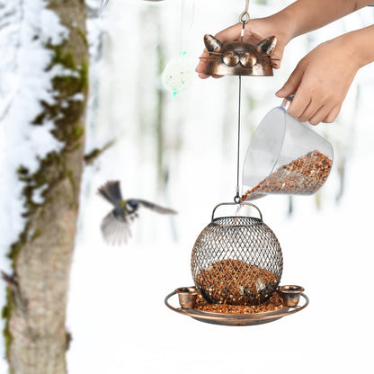 Bird Feeders for Outdoors, Heavy Duty Metal Wild Bird Feeder, Finch Bird Feeder Sparrow Birdfeeder for Garden Yard Hanging Decor