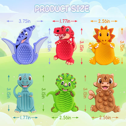 24Pack Dinosaur Sensory Fidget Stress Toys for Kids Classroom, Autism Calming Special Education Must Haves Travel Essentials, Valentine's Day Cards Gifts for Party Favors Class Birthday 3 5 7 Boy Girl