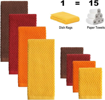 100% Cotton Kitchen Towels and Dishcloths Set