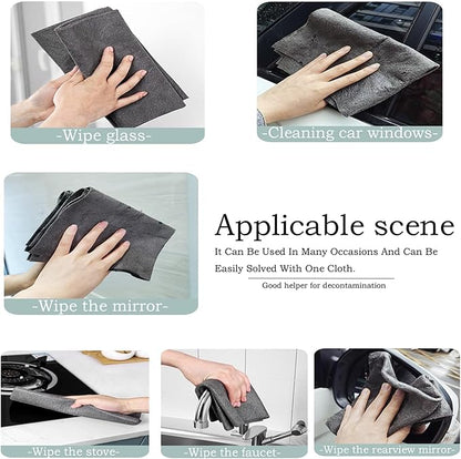 5pcs 9×7 Inches Real Magic Cloth Thickened Magic Cleaning Cloth Microfiber