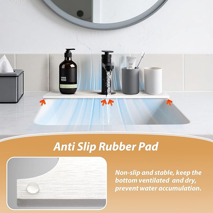 Kitchen Sink Faucet Mat, Diatomaceous Earth Quick Dry Sink Splashback Drying Mat