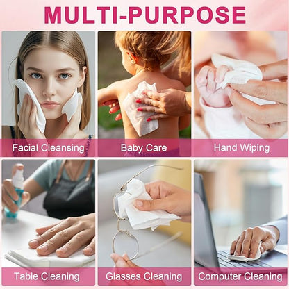 FACEMADE 240 Count Disposable Face Towels, 100% USDA Biobased Face Towelettes