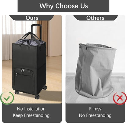 Bukere Extra Large Rolling Laundry Basket
