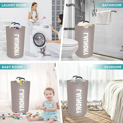 StorageRight 75L Large Laundry Basket, Laundry Hamper, Dirty Clothes Hamper