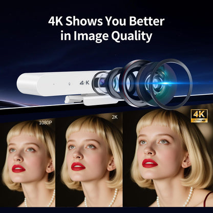 4K All-in-One Video Bar, USB Video Conference System, 4K 8MP Conference Camera & Hi-Fi Speaker & 2 Noise-reducing Mics, Auto Framing & Speaker Tracking, 94°FOV, Auto Light Correction, Plug and Play