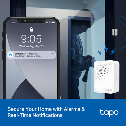Tapo Door Sensor Starter KIT, Matter Compatible, 3X Smart Door Window Contact Sensor and 1x Smart Hub with Built-in Chime, Smart Automation, Real-Time Notification, T31 KIT