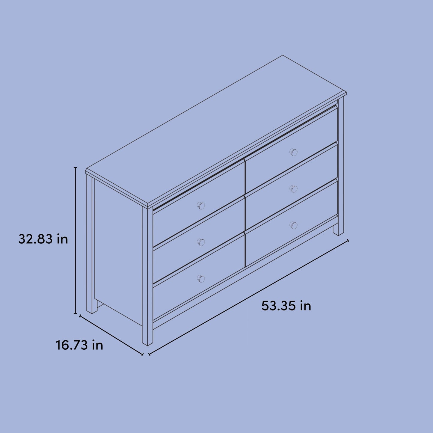 Storkcraft Alpine 6-Drawer Dresser (White) – GREENGUARD Gold Certified, White Dresser for Bedroom, Kids & Nursery Storage Drawers, Safety Interlocking Drawers, Pre-Installed Tracks, Kids Bedroom