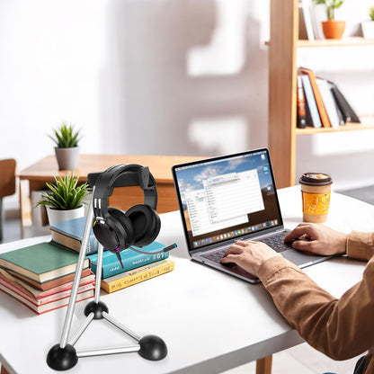 Headphone Stand, Desktop Headset Holder, Desk Earphone Stand, Gaming Headsets, for SteelSeries/Logitech/HyperX/Sony/Beats/Sennheiser/Anker/Xbox, and All Headphones.(Red) (Black)