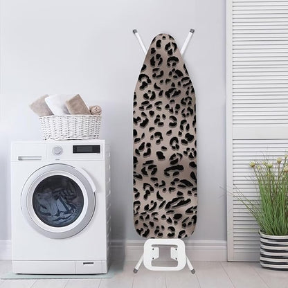 Black Leopard Print Ironing Board Pad and Cover Standard Ironing Board Cover
