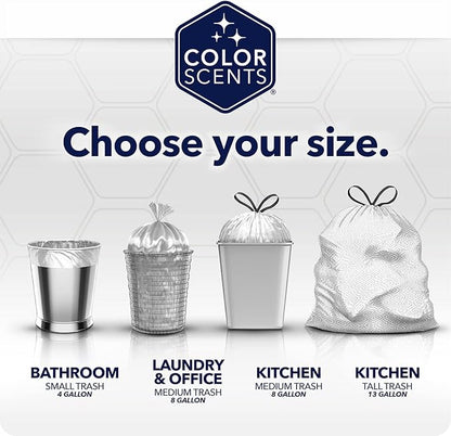 Color Scents Tall Kitchen Trash Bags