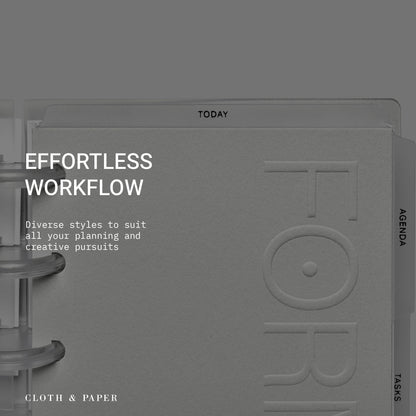 Cloth & Paper FORMA Modular Planner System – Premium Discbound CP Petite Undated Planner with Clear Discs, Covers, Dividers, Today Tab, Stickers & Inserts – Customizable Refillable Planning Organizer