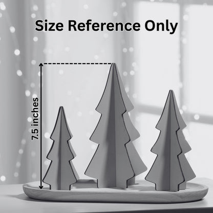 Your Heart's Content Set of 3 Wood Slotted Trees Multi-Colored Wooden Interlocking Trees, Shelf sitters, Valentine Mantel, Winter Tabletop Accent, Festive Table, Handmade (Set 3 Burgundy)