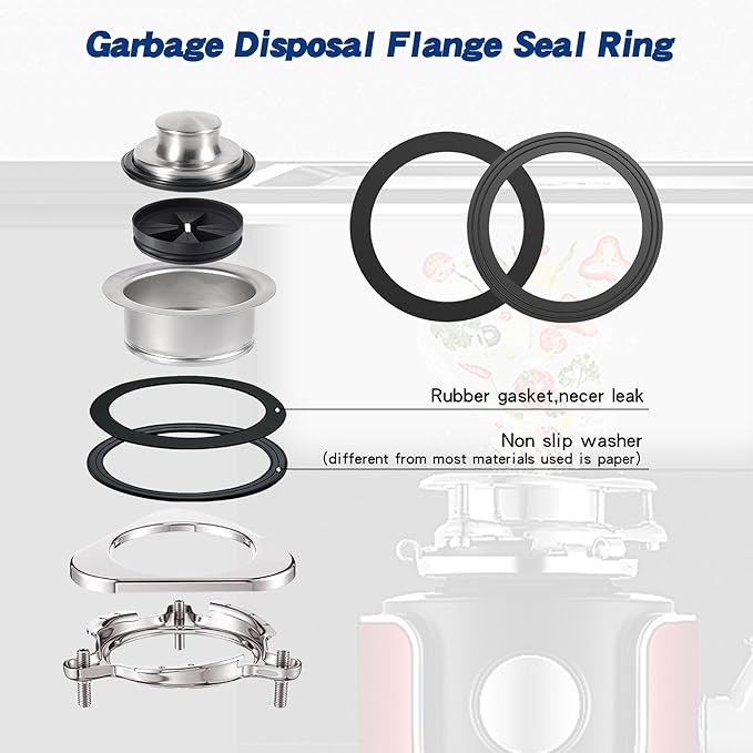 RQYEKDO 2PC Kitchen Sink Strainer Gasket Seal Rings， Fits Standard 3-1/2 inch