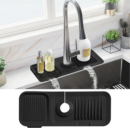 PoYang 14.6 Inch Faucet Mat for Kitchen Sink Splash Guard Behind Faucet