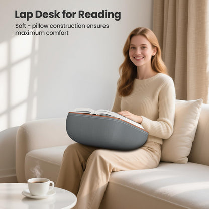 Tounee Book Holder Stand - Ultra Soft Lap Beanbag Pillow for Books, Tablets, iPads & Kindle - Hands-Free Reading & Viewing in Bed/Couch - Reduces Neck Strain - Perfect for Book & E-Readers Lovers