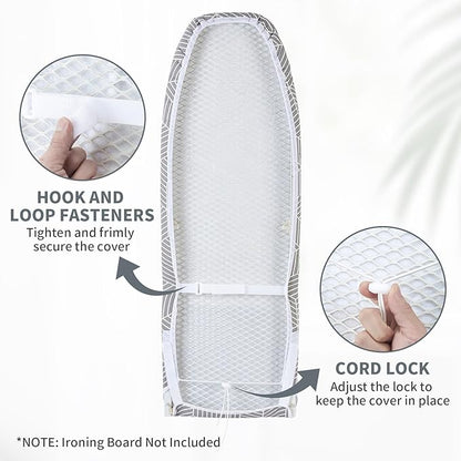 Seiritex Over The Door Ironing Board Cover 14 x 42 inch, Thick Padding and Heat