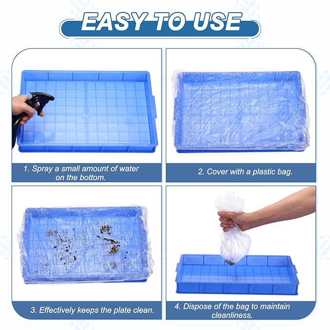 Disposable Bird Cage Liners, Clear Plastic Cage Liners for 16x12 Inch Pallets Tray Universal Elastic Film, (30 Pcs), Intended for Parakeet/Cockatiels/Rabbit/Guinea Pig