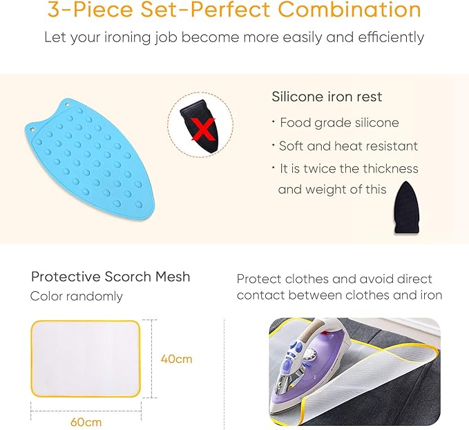 Upgraded Thick Ironing Blanket, Travel Ironing Mat Ironing Pad, Portable