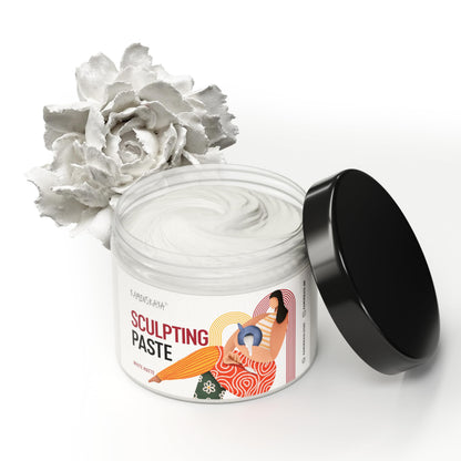 Kamenskaya Sculpture Paste - Paper Paste for Sculpting - White Matte, 500 ml (16.9 fl oz)
