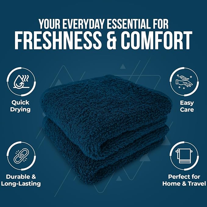 DAN RIVER 24 Pack Wash Cloths for Showering