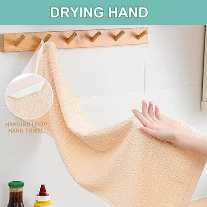 SALAS Kitchen Dish Towels, Bulk Cotton Kitchen Hand Towels, 390 GMS Plaid Dish