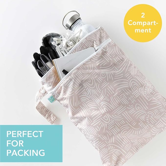 Bumkins Waterproof Wet Dry Bag for Baby, Swim Suit, Cloth Diapers, Pump Parts