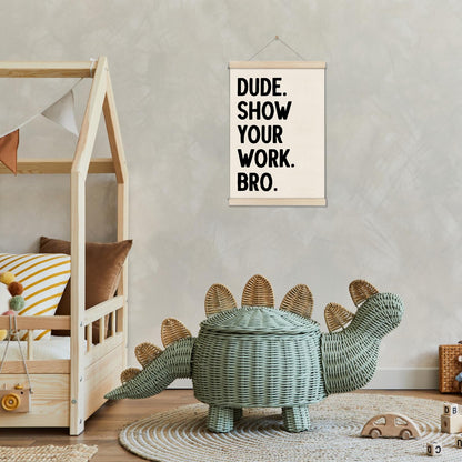 DOI-LANEE Funny Classroom Posters Hanger Frame, Show Your Work Poster, Math Classroom Must Haves Wall Decor 16x12 Inch, High School Gifts for English Teachers Students