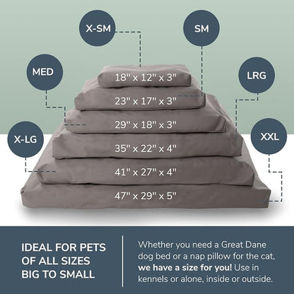 Naturepedic Organic X-Large Pet Bed - Super Plush Dog & Cat Beds - Ultra Supportive Dog Bed Mat - Ideal Pet Bed with No Polyurethane Foam - 41" x 27" x 4"