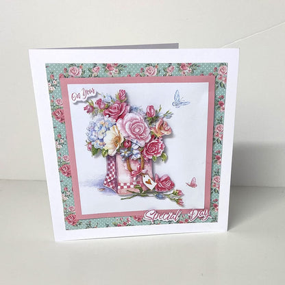Katy Sue Designs Floral Collection 3D Die-Cut Decoupage Sheets for Card Making. A Pack of 12 Sheets of Floral-Themed Die Cuts for Card Making Supplies or Scrapbooking