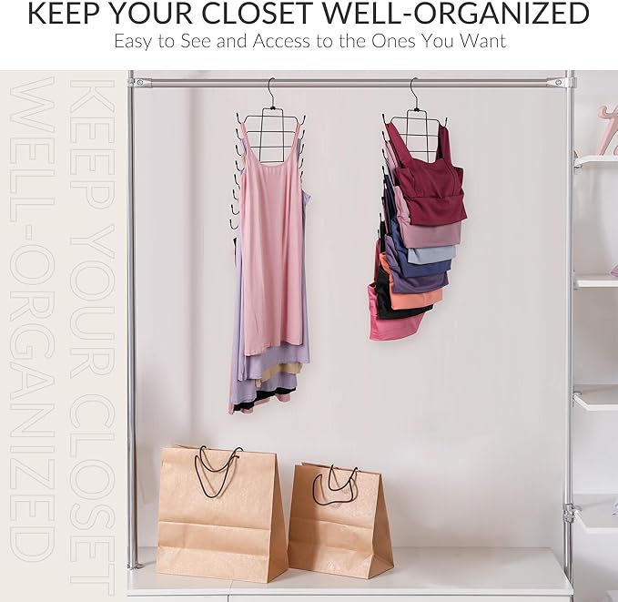 ZEDODIER 3 Pack Tank Top Hanger Space Saving, Bra Hangers