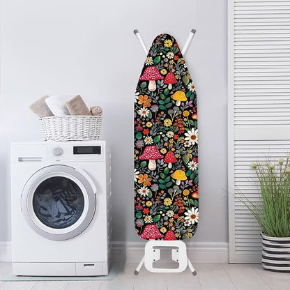 Mushroom Ironing Board Cover and Pad, Floral Ironing Board Cover, Stain