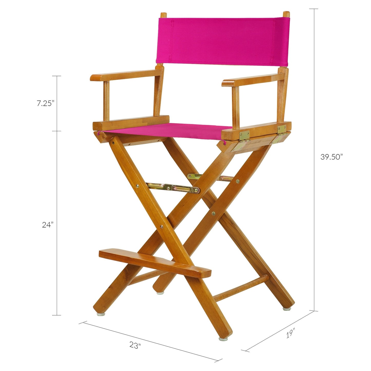 Casual Home 220-05/021-30 Director Chair 24" - Counter Height Honey OakFrame/Magenta Canvas