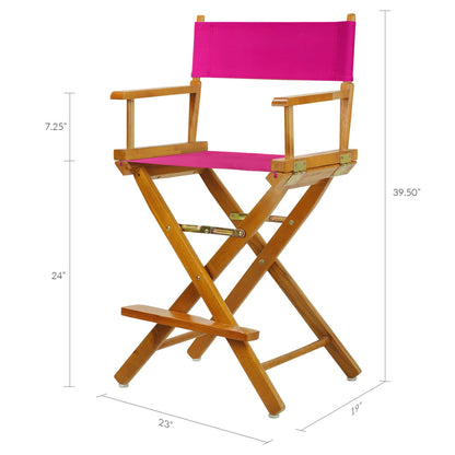 Casual Home 220-05/021-30 Director Chair 24" - Counter Height Honey OakFrame/Magenta Canvas