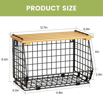 Wire Fruit Basket for Kitchen Storage: Hanging and Counter Basket for Vegetable