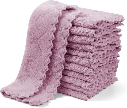 UMANI 12 Pack Kitchen Dish Cloths, Ultra Soft Absorbent Quick Drying Dish Towels