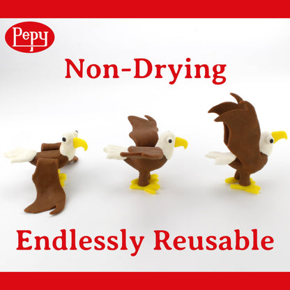 Pepy Plastilina Reusable and Non-Drying Modeling Clay; Set of 36; 3 Each of 12 Colors, 0.8 Ounces Each, Perfect for Arts and Crafts Projects