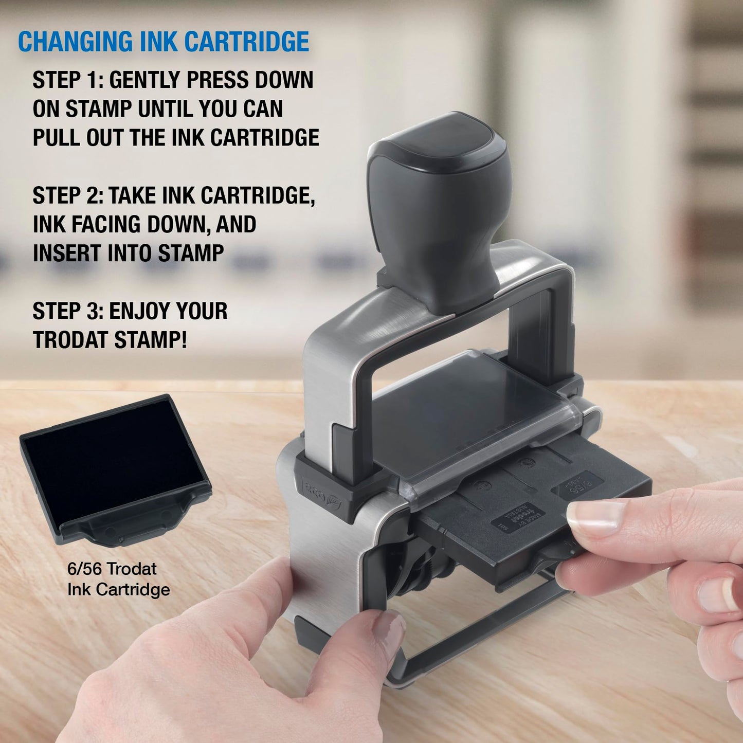 Trodat 5558 Professional Manual Numberer Stamp – 8 Digits, Self-Inking, 3/16" (5 mm) Characters, Black Ink
