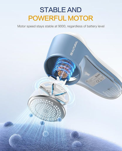 BEAUTURAL Fabric Shaver, Rechargeable Lint Remover