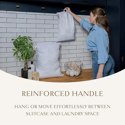 Hayden Hill Luxury Organic Cotton Travel Laundry Bags
