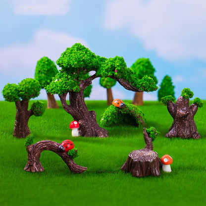 Woohome 66 PCS Miniatures Fairy Garden Accessories Outdoor, Mini Garden Kit, Micro Landscape Miniature Figurines for DIY Micro Landscape Ornaments