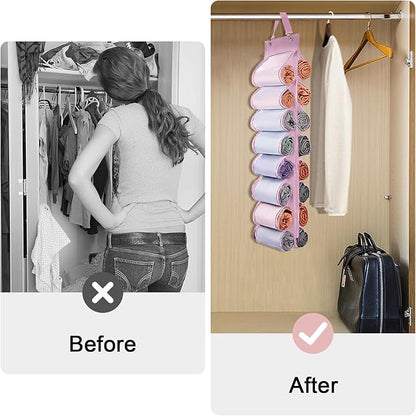Legging Organizer Storage, T Shirt Organizer, Foldable Hanging Closet Organizer